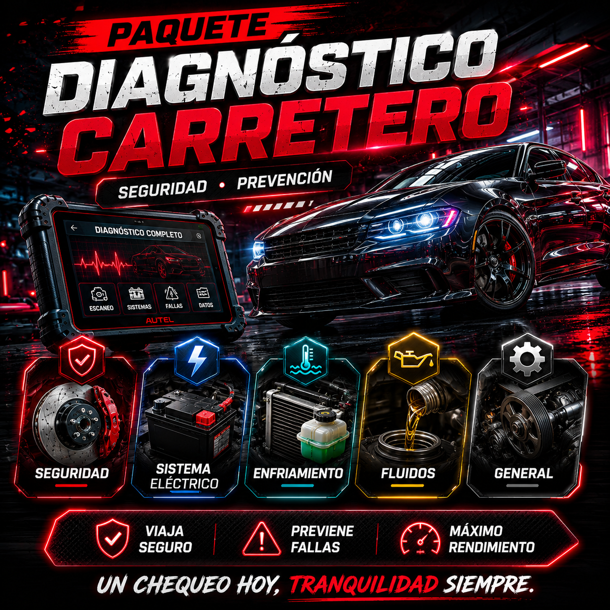 Diagnóstico carretero para viajar seguro