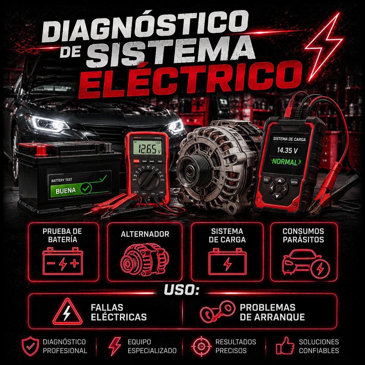 Diagnóstico del sistema eléctrico automotriz