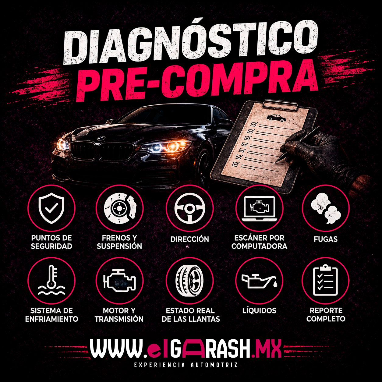 Diagnóstico precompra de automóvil en Cancún